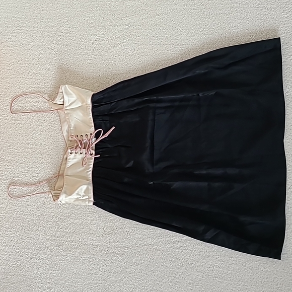 EUC VINTAGE RARE Ingwa Melero 100% corset empire waist Silk mini dress sz L - Picture 9 of 15